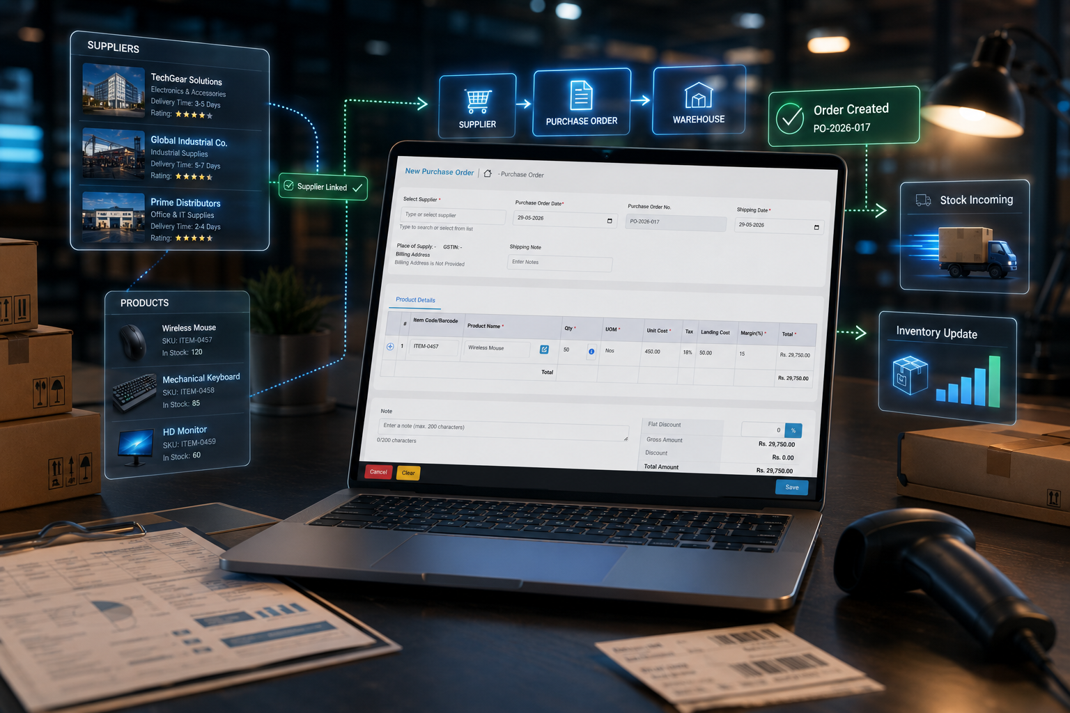 Purchase order module preview